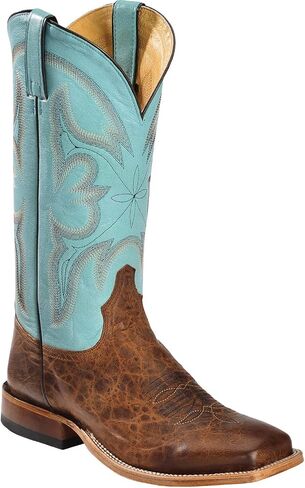 Tony Lama Mens Sealy Square Toe Boots Mid Calf - Blue in Saudi Arabia