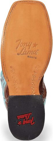 Tony Lama Mens Sealy Square Toe Boots Mid Calf - Blue in Saudi Arabia