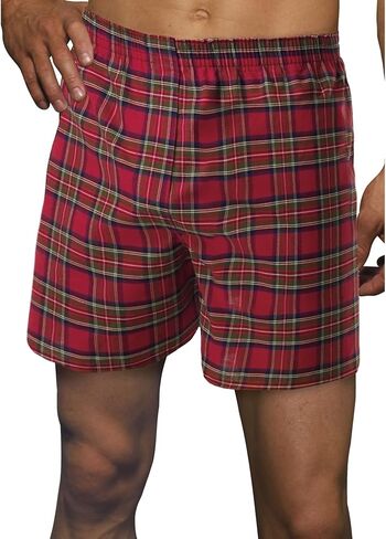 Hanes Classics Men's Extended Sizes Tartan Boxers with Comfort Flex Waistband 2-Pack in Saudi Arabia