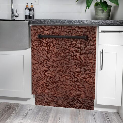 ZLINE 24" Tallac Series 3rd Rack Tall Tub Dishwasher in Hand Hammered Copper with Stainless Steel Tub, 51dBa (DWV-HH-24) in Saudi Arabia