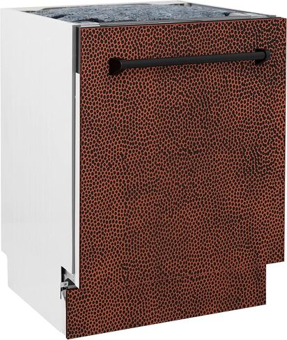 ZLINE 24" Tallac Series 3rd Rack Tall Tub Dishwasher in Hand Hammered Copper with Stainless Steel Tub, 51dBa (DWV-HH-24) in Saudi Arabia