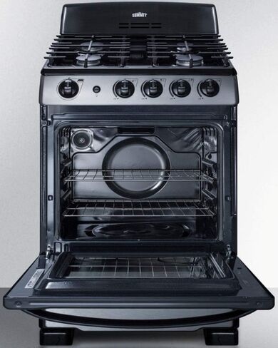 Summit PRO247SS 24"" Freestanding Gas Range with 4 Sealed Burners 2.9 cu. ft. Oven Capacity LP Convertible Continuous Grates in Stainless Steel in Saudi Arabia