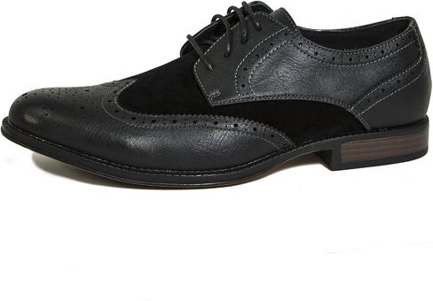 Alpine Swiss Zurich Mens Wing Tip Oxfords Two Tone Brogue Medallion Dress Shoes in Saudi Arabia