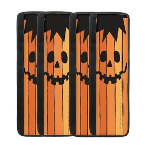 Personalized Printed Refrigerator Door Handle Cover, Firm Handle Cover, Handle Protector 4 Pack, Creative Halloween Funny Pumpkin Print in Kuwait