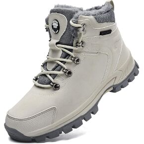 Mens Winter Snow Boots Women Waterproof Cold Weather Hiking Bootie Warm Fur Lined Casual Anti Slip Work Ankle Shoes