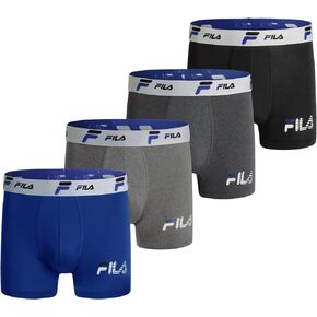 Fila Men's 4" Trunk No Fly Front with Pouch, Jersey & Mesh, 4-Pack in Saudi Arabia