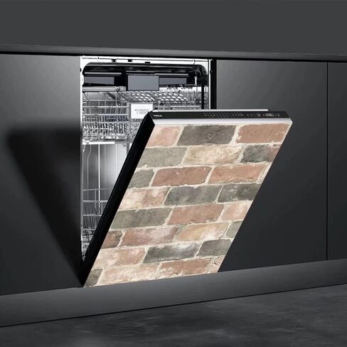 Dishwasher Magnet Cover, Kitchen Simulation Brick Decorative Magnets Refrigerator Wrap Front Door Stickers, Home Appliances Vinyl Decals 23inch W x 17inch H in Saudi Arabia