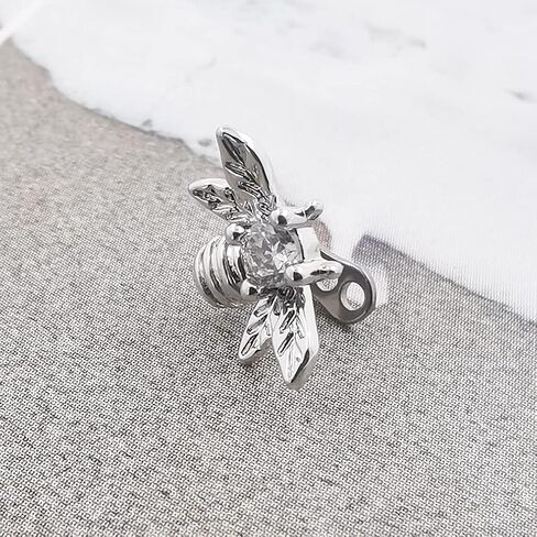 Excepro Dermal Anchor G23 Titanium Multicolor Plated Bees CZ Body Jewelry Anchor Dermal Tops in Kuwait