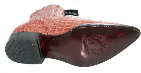 Men Genuine Cow Leather Crocodile Print Short Ankle Western j Toe Boots in Kuwait