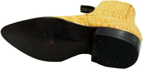 Men Genuine Cow Leather Crocodile Print Short Ankle Western j Toe Boots in Kuwait