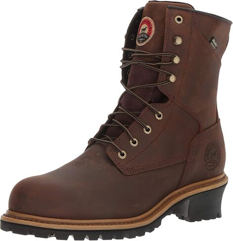 Irish Setter Men's Mesabi Waterproof 8" Steel Toe Logger Boots, Brown, 12 2E (Wide) in Saudi Arabia