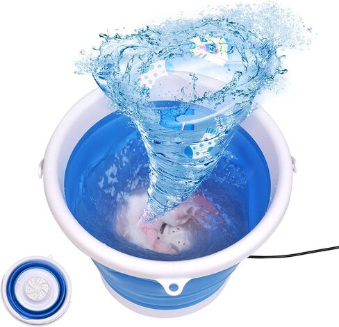 Portable Washing Machine, Foldable Mini Small Washing Machine 10L, Mini Washer for Apartments, Camping, Laundry, RV, Dormitories, Travel, Baby(USB Powered) in Saudi Arabia