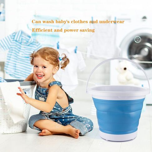 Portable Washing Machine, Foldable Mini Small Washing Machine 10L, Mini Washer for Apartments, Camping, Laundry, RV, Dormitories, Travel, Baby(USB Powered) in Saudi Arabia