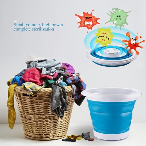 Portable Washing Machine, Foldable Mini Small Washing Machine 10L, Mini Washer for Apartments, Camping, Laundry, RV, Dormitories, Travel, Baby(USB Powered) in Saudi Arabia