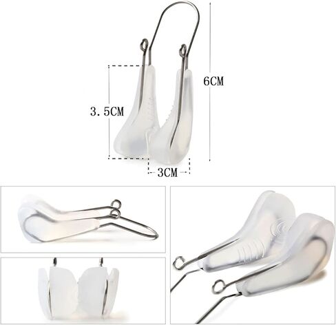 Luluu Nose Shaper Lifter Clip, Professional Silicone Beauty Up Lifting Soft Safety Pain-Free Silicone Nose Corrector, Bridge Straightener Shrinker Easy to Clean for Men/Women, Transparent in Saudi Arabia