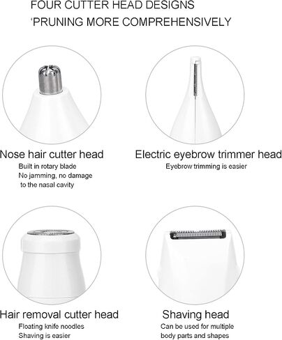 Eyebrow Trimmer, Ergonomic Design Rechargeable Multi Functional 4 In1 Hair Remover for Women for Home for Men in Saudi Arabia