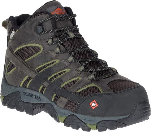Merrell Men's Moab 2 Vent Mid Waterproof CT Work Boots, Pewter, 9.5 W US in Saudi Arabia