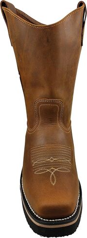 Establo Men's Work Boots Genuine Crazy Leather Color Mango in Kuwait
