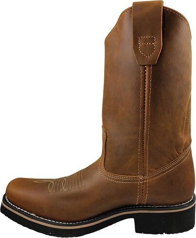 Establo Men's Work Boots Genuine Crazy Leather Color Mango in Kuwait