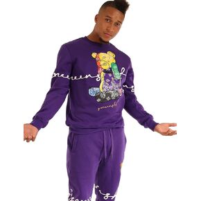 سترة SCREENSHOT الرجالية Urban NYC Hip Hop Premium Fleece - بلوفر نشط ملابس الشارع العصرية برقبة دائرية in Kuwait