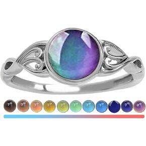 Mood Rings for Women Men Round Shape Emotion Temperature Color Changing Ring Jewelry Gift in Saudi Arabia
