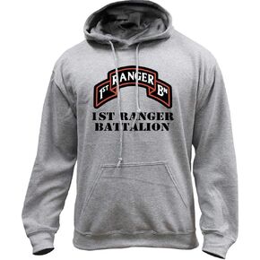 USAMM Army 1st Ranger Battalion Veteran Full Color Pullover Hoodie in Kuwait