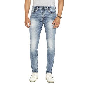 Buffalo David Bitton Men's Skinny MAX Jeans, Whiskered and Contrasted Indigo, 32W x 30L in Kuwait