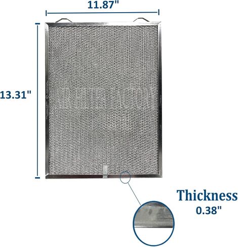 2-Pack Air Filter Factory Replacement For Dacor 62978 AP3393587 1174081 Range Hood Aluminum Foil Mesh Grease Filters 11-7/8 x 13-5/16 x 3/8 Inches in Saudi Arabia