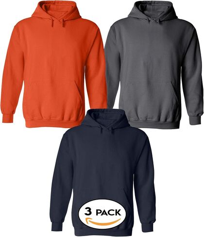 Multipack 18500 Unisex Bundle Bulk Hoodie 3, 6, 10 Pack - Plain Hooded Sweatshirt for Men and Women in Kuwait