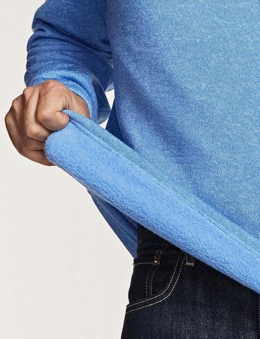 TSLA Men's Quarter Zip Thermal Fleece Lined Sweater, Winter Lightweight Soft Pullover Collar Sweatshirt in Kuwait