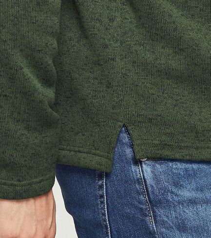 TSLA Men's Quarter Zip Thermal Fleece Lined Sweater, Winter Lightweight Soft Pullover Collar Sweatshirt in Kuwait