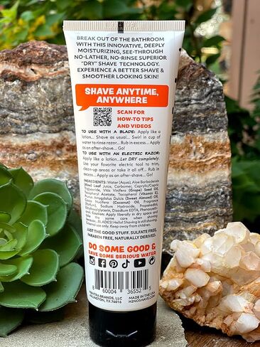 H2NO! Citrus Woods Dry-Apply Shave Gel 3.4oz Natural Non-Foaming Aloe Detailing Shave Gel in Saudi Arabia
