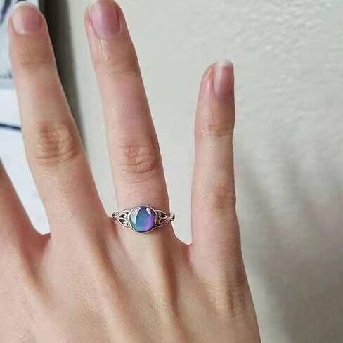 Mood Rings for Women Men Round Shape Emotion Temperature Color Changing Ring Jewelry Gift in Saudi Arabia