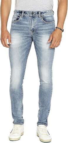 Buffalo David Bitton Men's Skinny MAX Jeans, Whiskered and Contrasted Indigo, 32W x 30L in Saudi Arabia