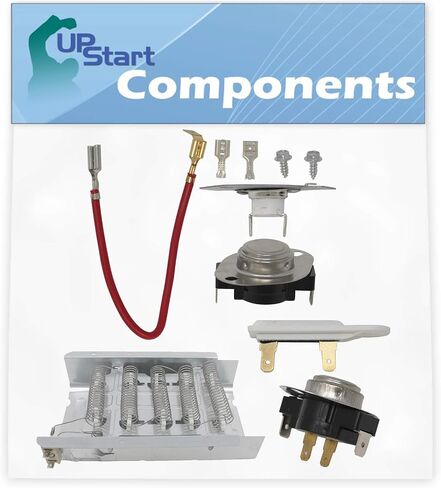 279838, 279816, 3392519 & 3387134 Dryer Heating Element & Thermostat Combo Pack Replacement for Whirlpool LER4600PQ0 - Compatible w/ 279838, 279816, 3392519 & 3387134 Heater Element & Thermostat Kit in Saudi Arabia