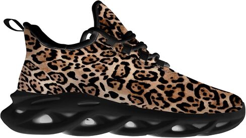 Ciadoon Leopard Shoes for Men Women Road Running Shoes Walking Tennis Sneakers Athletic Jogging Shoes Gifts for Boy Girl in Kuwait