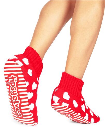 Tipsy Elves Unisex Ugly Christmas Sweater Inspired Fuzzy Slipper Socks for Adults in Saudi Arabia