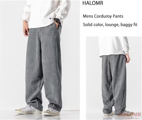 HALOMR سروال قصير للرجال قابل للتوسيع الخصر السراويل الفضفاضة عادية فضفاضة تناسب استرخاء القطن الوردي in Kuwait