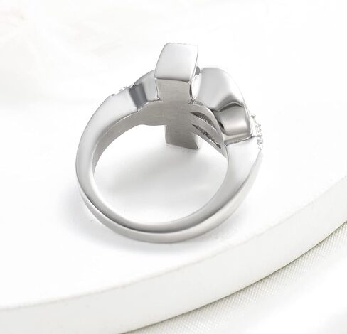 constantlife Cremation Ring for Ashes Cross Memorial Urn Jewelry Human Pet Ash Holder Stainless Steel Funeral Keepsake Gift for Women Men in Kuwait