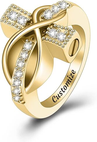constantlife Cremation Ring for Ashes Cross Memorial Urn Jewelry Human Pet Ash Holder Stainless Steel Funeral Keepsake Gift for Women Men in Kuwait