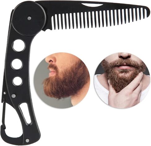 Stainless Steel Beard Comb Folding for Men Beard Mustache Styling Comb Folding Comb in Saudi Arabia