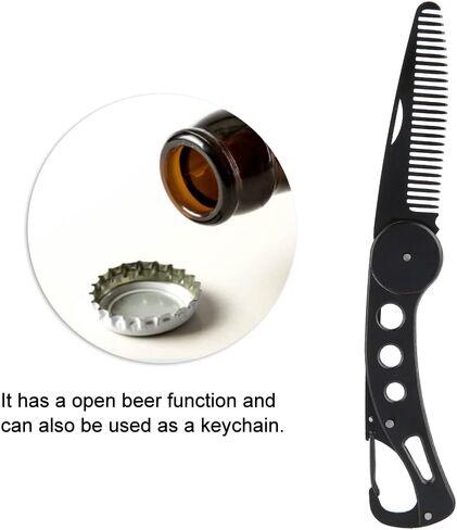 Stainless Steel Beard Comb Folding for Men Beard Mustache Styling Comb Folding Comb in Saudi Arabia