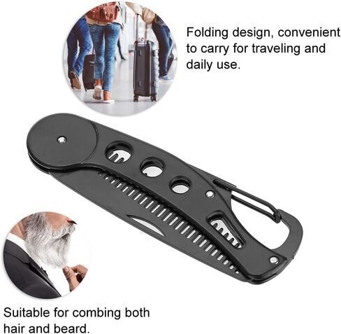 Stainless Steel Beard Comb Folding for Men Beard Mustache Styling Comb Folding Comb in Saudi Arabia