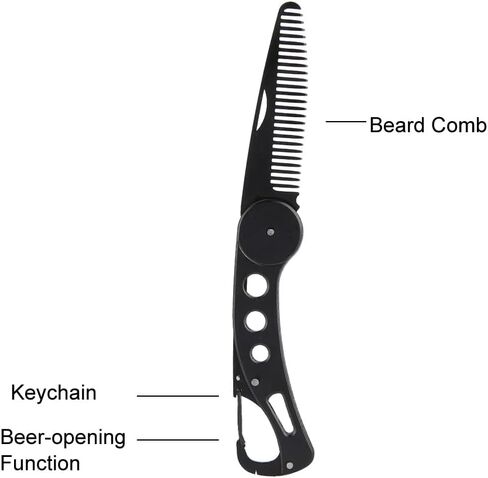 Stainless Steel Beard Comb Folding for Men Beard Mustache Styling Comb Folding Comb in Saudi Arabia