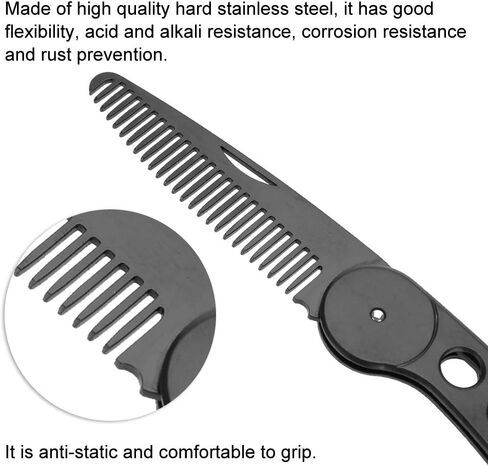 Stainless Steel Beard Comb Folding for Men Beard Mustache Styling Comb Folding Comb in Saudi Arabia