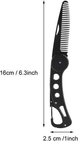 Stainless Steel Beard Comb Folding for Men Beard Mustache Styling Comb Folding Comb in Saudi Arabia