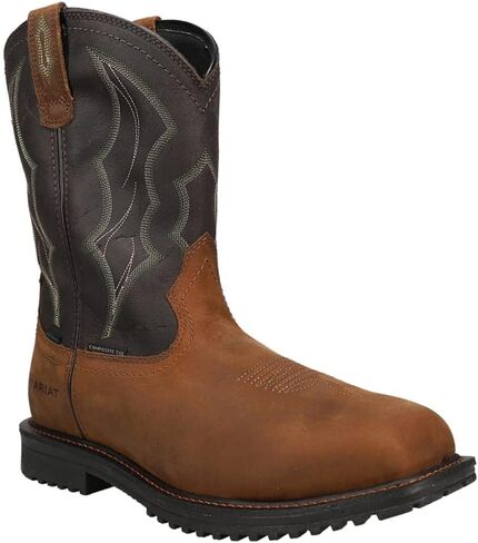 ARIAT Men's MNS Rigtek WST H2o Ct Distrsd BRN/Blk Fire and Safety Boot in Saudi Arabia