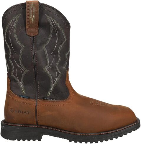 ARIAT Men's MNS Rigtek WST H2o Ct Distrsd BRN/Blk Fire and Safety Boot in Saudi Arabia