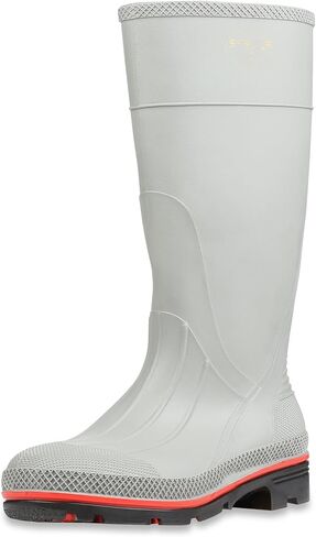 Servus MAX 15" PVC Chemical-Resistant Soft Toe Men's Work Boots, Gray, Red & Black (75122), Size 7 in Kuwait