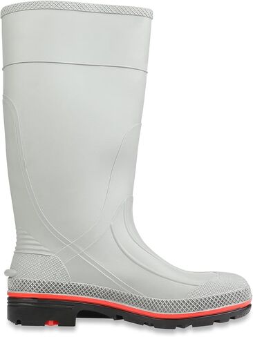 Servus MAX 15" PVC Chemical-Resistant Soft Toe Men's Work Boots, Gray, Red & Black (75122), Size 7 in Kuwait